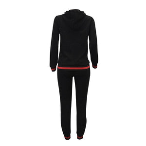 Trendy Zipper Up Casual Pantsuit With Hooded #Tracksuit #Two Piece #Hooded SA-BLL28018-2 Sexy Clubwear and Pant Sets by Sexy Affordable Clothing