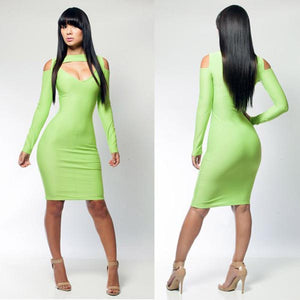 Women New Lime Green Bandage Dress  SA-BLL2702 Fashion Dresses and Bodycon Dresses by Sexy Affordable Clothing