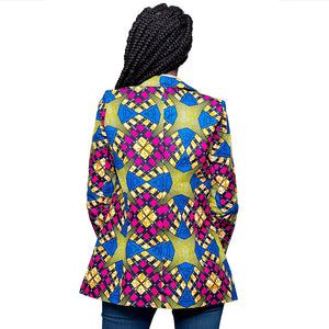 African Print Long Blazer #Cardigan #Printed #Turndown Collar SA-BLL688-3 Women's Clothes and Blouses & Tops by Sexy Affordable Clothing