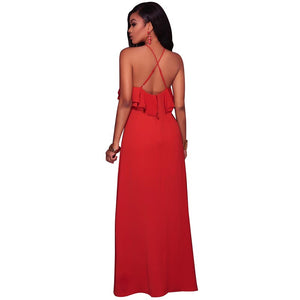 Rachel Ruffle Rust Maxi Dress #Maxi Dress # SA-BLL5017-1 Fashion Dresses and Maxi Dresses by Sexy Affordable Clothing