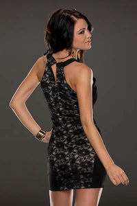 Charismatic Lace over Panelling Black Vintage Dress  SA-BLL27678-1 Fashion Dresses and Mini Dresses by Sexy Affordable Clothing