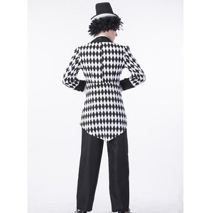 Black and White Checkered Harlequin Tail Costumes #White #Black #Costume SA-BLL1163 Sexy Costumes and Mens Costume by Sexy Affordable Clothing