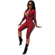 Three Quarter Racing Printing Jumpsuits #Jumpsuit #Red #Printed #Racing SA-BLL55425-2 Women's Clothes and Jumpsuits & Rompers by Sexy Affordable Clothing