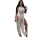 Kiera Mesh Halter Jumper #White # SA-BLL55336-1 Women's Clothes and Jumpsuits & Rompers by Sexy Affordable Clothing
