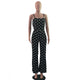 Lovely Polka Dot Straps Jumpsuits #Straps #Polka Dot SA-BLL55533 Women's Clothes and Jumpsuits & Rompers by Sexy Affordable Clothing