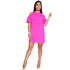 Butterfly Sleeve O Neck Sequin Plus-Size Dresses #Pink #Sequin #Round Neck #Butterfly Sleeve