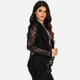 Black Lace Long Sleeve Open Blazer #Black #Top SA-BLL620 Women's Clothes and Blouses & Tops by Sexy Affordable Clothing