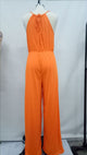 Adjustable Halter Long Jumpsuit #Orange #Halter #Straps SA-BLL55497-2 Women's Clothes and Jumpsuits & Rompers by Sexy Affordable Clothing