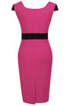 Women Voguish Colorblock Square Neck Party Dress  SA-BLL36116-4 Fashion Dresses and Midi Dress by Sexy Affordable Clothing