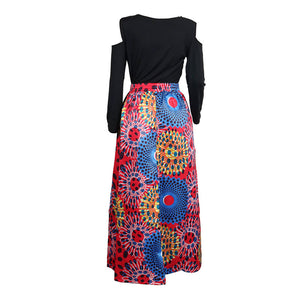 African Print Thicken Long Sleeve Blouse and Long Skirt #Long Sleeve #Two Piece #Print #Dashiki #African SA-BLL2435-8 Sexy Clubwear and Skirt Sets by Sexy Affordable Clothing