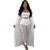 Striped White Bandeau Top And Pants with Long Robe #White #Striped #Three Pieces SA-BLL282683-2 Sexy Clubwear and Pant Sets by Sexy Affordable Clothing