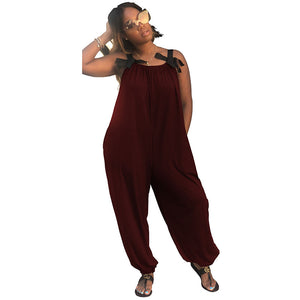 Wide Straps Lazy Jumpsuits #Sleeveless #Straps SA-BLL55593-2 Women's Clothes and Jumpsuits & Rompers by Sexy Affordable Clothing