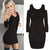 Long Sleeve Ribbed Mini Dress #Mini Dress #Black SA-BLL2064-2 Fashion Dresses and Mini Dresses by Sexy Affordable Clothing