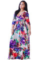 Printed Slim Maxi Dress  SA-BLL51382 Fashion Dresses and Maxi Dresses by Sexy Affordable Clothing