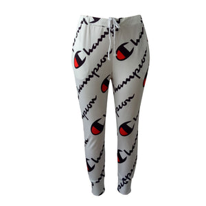 Fashion Printed Sports And Leisure Pants With Pocket #White # SA-BLL478-1 Women's Clothes and Pants and Shorts by Sexy Affordable Clothing