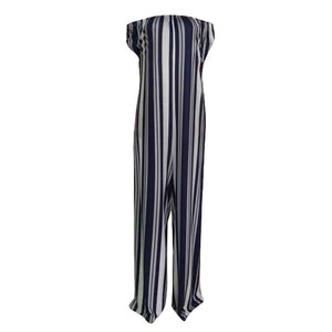 Off Shoulder Striped Tube Jumpsuit #Off Shoulder #Striped SA-BLL55572-2 Women's Clothes and Jumpsuits & Rompers by Sexy Affordable Clothing