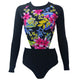 Long Sleeve Florals Cut Out Swimwear #Black SA-BLL32604-1 Sexy Swimwear and Bikini Swimwear by Sexy Affordable Clothing