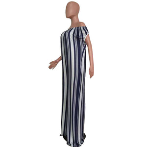 Off Shoulder Striped Tube Jumpsuit #Off Shoulder #Striped SA-BLL55572-2 Women's Clothes and Jumpsuits & Rompers by Sexy Affordable Clothing