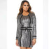 Silver And Black Sequin Dress #Sequin