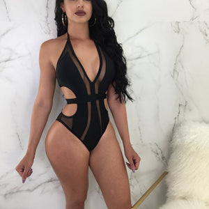 Halter One-piece Teddies #Black #Teddy #Halter #One-Piece SA-BLL8038-1 Sexy Lingerie and Teddys by Sexy Affordable Clothing
