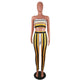 Casual Striped Yellow Qmilch Pants Set w/Jacket #Strapless #Printed #Striped #Three Pieces SA-BLL2698 Sexy Clubwear and Pant Sets by Sexy Affordable Clothing