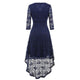 Temperament V-collar Lace Dress #Blue #Evening Dress SA-BLL36043 Fashion Dresses and Midi Dress by Sexy Affordable Clothing