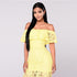 Off the Shoulder Lace Maxi Dress #Maxi Dress #Yellow