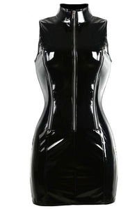 Front Zip Sleeveless Dress  SA-BLL6073 Sexy Lingerie and Leather and PVC Lingerie by Sexy Affordable Clothing