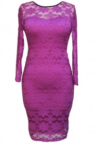 Violet Lace Chain Straps Backless Midi Dress  SA-BLL27802 Fashion Dresses and Midi Dress by Sexy Affordable Clothing