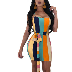 Renata Striped Mini Dress #Zipper #Stretchy SA-BLL282460-1 Fashion Dresses and Mini Dresses by Sexy Affordable Clothing