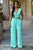 Deep V-Neck Blue Belted JumpsuitSA-BLL55184-1 Women's Clothes and Jumpsuits & Rompers by Sexy Affordable Clothing
