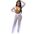 Cover Up High Waist Bottoms & Hooded Top #White #Two Piece