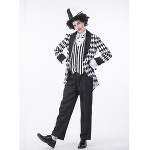 Black and White Checkered Harlequin Tail Costumes #White #Black #Costume SA-BLL1163 Sexy Costumes and Mens Costume by Sexy Affordable Clothing