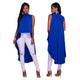 Doria Drastic Hi Low Hem Cobalt Blue Top #Blue #Top SA-BLL577-1 Women's Clothes and Blouses & Tops by Sexy Affordable Clothing