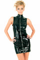 Front Zip Sleeveless Faux Leather Mini Dress  SA-BLL6062 Sexy Lingerie and Leather and PVC Lingerie by Sexy Affordable Clothing
