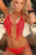 Red Triangle Bikini With Generous Bead Fringe and Toggle String  SA-BLL3219-6 Sexy Swimwear and Bikini Swimwear by Sexy Affordable Clothing