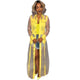 See-through Casual Patchwork Yellow Long Coat #See-Through #Patchwork SA-BLL742 Women's Clothes and Blouses & Tops by Sexy Affordable Clothing