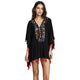 Floral Embroidery Lace Up Tunic #Lace #Tunic SA-BLL38584 Sexy Swimwear and Cover-Ups & Beach Dresses by Sexy Affordable Clothing