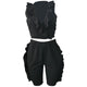 Sleeveless Solid Flounced Casual Suit #Black #Sleeveless #Two Piece #Flounced SA-BLL282638-2 Sexy Clubwear and Pant Sets by Sexy Affordable Clothing