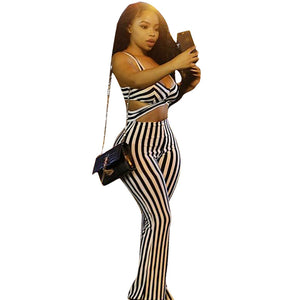 Casual V Neck Striped One-piece Jumpsuits #V Neck #Striped SA-BLL55523-2 Women's Clothes and Jumpsuits & Rompers by Sexy Affordable Clothing