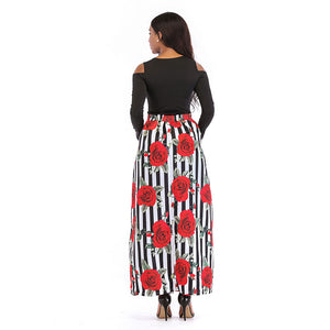 African Print Thicken Long Sleeve Blouse and Long Skirt #Long Sleeve #Two Piece #Print #Dashiki #African SA-BLL2435-1 Sexy Clubwear and Skirt Sets by Sexy Affordable Clothing