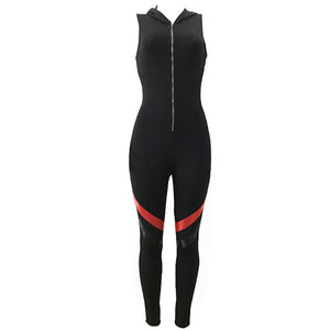 Splicing Element Hooded Jumpsuit #Jumpsuit #Sleeveless #Hooded #Splice SA-BLL55457 Women's Clothes and Jumpsuits & Rompers by Sexy Affordable Clothing