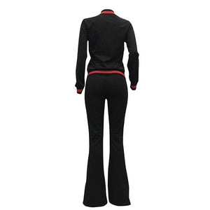 Leisure Wide Leg Pants Suit #Black #Two Piece SA-BLL28055-2 Sexy Clubwear and Pant Sets by Sexy Affordable Clothing