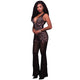 Becky Black Crochet Overlay Jumpsuit #Jumpsuit #Black SA-BLL55350-2 Women's Clothes and Jumpsuits & Rompers by Sexy Affordable Clothing