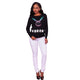 Booom Black Graphic Sweater Top #Black #Top SA-BLL635-2 Women's Clothes and Blouses & Tops by Sexy Affordable Clothing