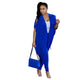 Batwing Sleeves Lace-up Karin Long Cardigan Blouse & Pant #Blue #Two Piece SA-BLL282436-3 Sexy Clubwear and Pant Sets by Sexy Affordable Clothing