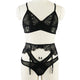 Lace Bra Set With Garter #Black #Two Piece SA-BLL3064 Out Of Stock by Sexy Affordable Clothing