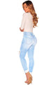 Denim Destroyed Skinny Jeans  SA-BLL565 Women's Clothes and Jeans by Sexy Affordable Clothing