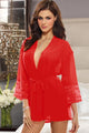 Blossom Coral Night Robe  SA-BLL27859-2 Sexy Lingerie and Babydoll by Sexy Affordable Clothing