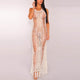 Sleeveless Tassel Crochet Cover-Up Dress #White # SA-BLL38495 Sexy Swimwear and Cover-Ups & Beach Dresses by Sexy Affordable Clothing